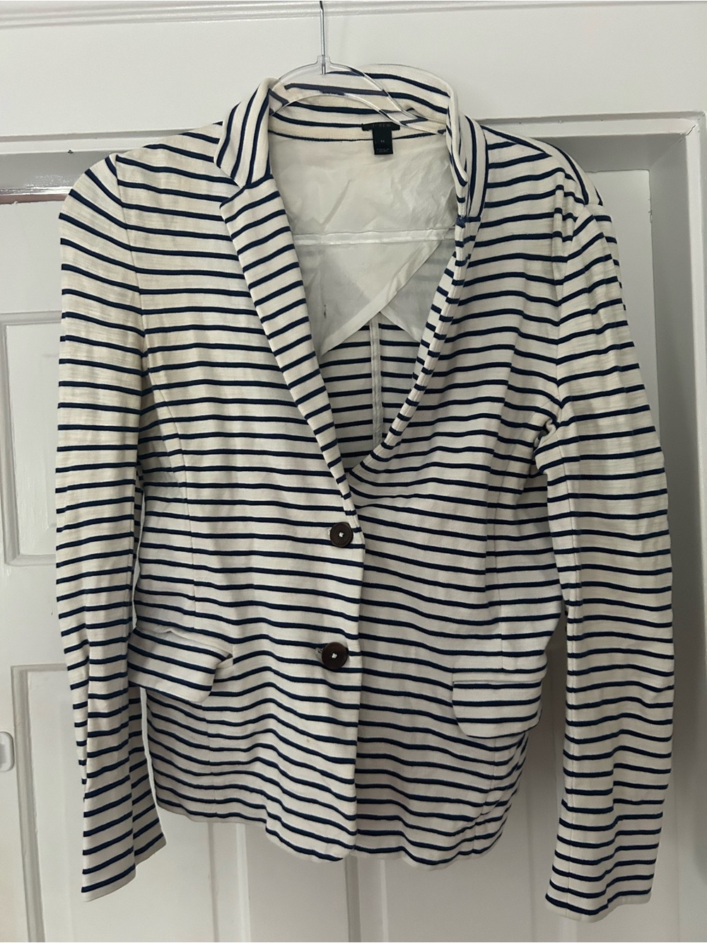 J. Crew Striped Navy and White Women's Blazer Jacket
